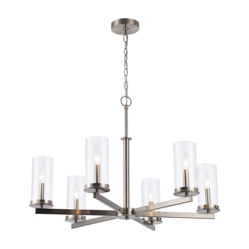 Carter Six Light Chandelier in Brushed Nickel (110|72046 BN)