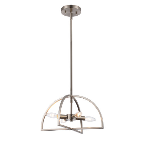 Adelia Four Light Flush Mount in Brushed Nickel (110|72036-4 BN)