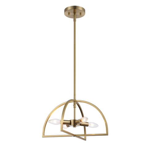 Adelia Four Light Flush Mount in Antique Gold (110|72036-4 AG)