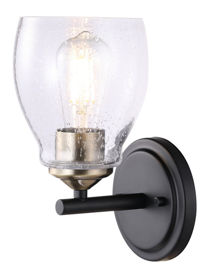 Winsley One Light Wall Lamp in Coal w/Stained Brass (7|2431-878)