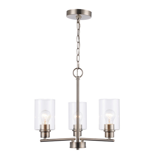 Kai Three Light Mini Chandelier in Brushed Nickel (110|72025-3 BN)