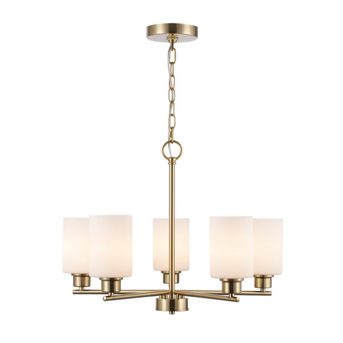 Kai Five Light Chandelier in Antique Gold / Frosted (110|72025 AG-FR)