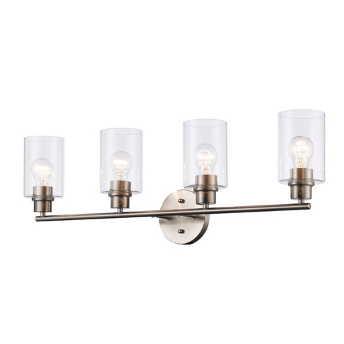 Kai Four Light Vanity in Brushed Nickel (110|72024 BN)