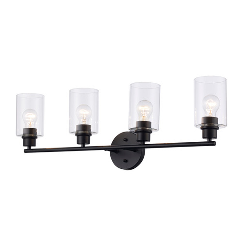 Kai Four Light Vanity in Black (110|72024 BK)