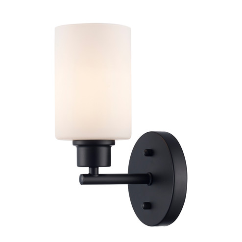 Kai One Light Wall Sconce in Black / Frosted (110|72021 BK-FR)