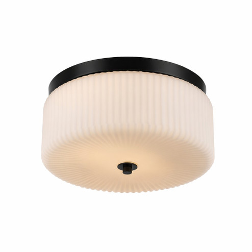 Quartz Quarters Two Light Flush Mount in Black / Frosted (110|16232 BK-FR)