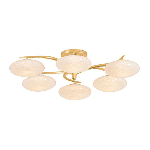 Bayberry LED Semi Flush Mount in Vintage Gold Leaf (70|5006-VGL)