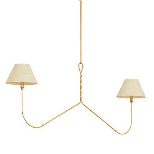 Dekalb Two Light Linear in Vintage Gold Leaf (70|4560-VGL)