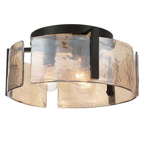 Aenon Three Light Flush Mount in Matte Black (62|3164-FM BLK-AWG)
