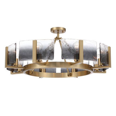 Aenon Eight Light Semi-Flush Mount in Brushed Champagne Brass (62|3164-8SF BCB-SWG)