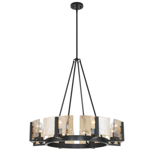 Aenon Eight Light Chandelier in Matte Black (62|3164-8 BLK-AWG)