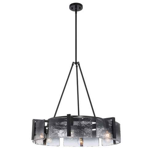 Aenon Six Light Chandelier in Matte Black (62|3164-6 BLK-SWG)