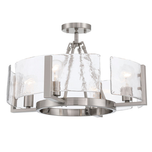 Aenon Four Light Semi-Flush Mount in Pewter (62|3164-4SF PW-HWG)