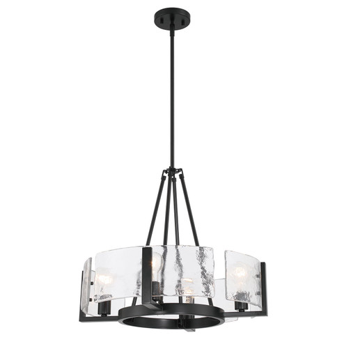 Aenon Four Light Chandelier in Matte Black (62|3164-4 BLK-HWG)