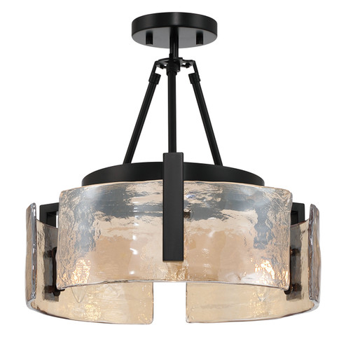 Aenon Three Light Semi-Flush Mount in Matte Black (62|3164-3SF BLK-AWG)