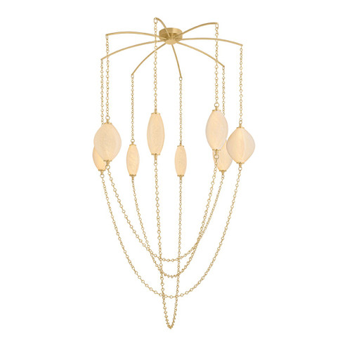 Positano LED Chandelier in Vintage Brass (68|582-54-VB)