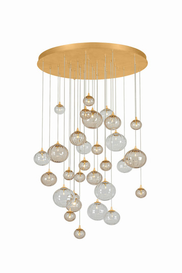 Istanbul LED Chandelier in Vintage Gold Leaf (68|571-40-VGL)