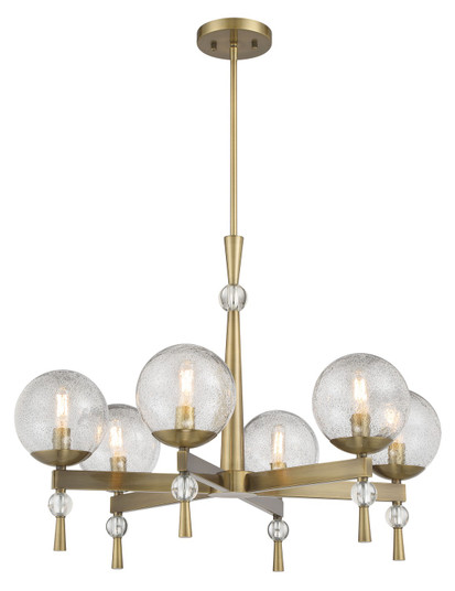 POPULUXE Six Light Chandelier in Oxidized Aged Brass (7|1336-923)