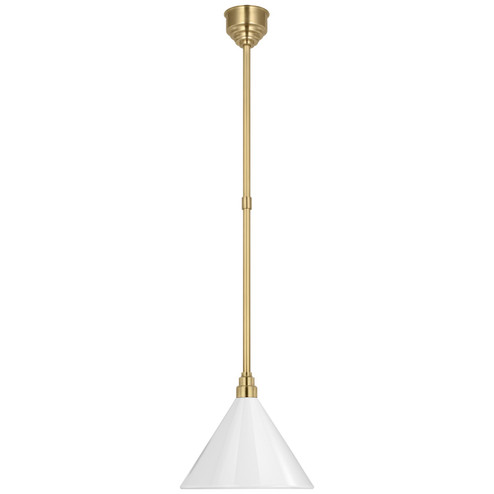 Academy Barn Light LED Pendant in Hand-Rubbed Antique Brass (268|TOB 5819HAB-WHT)