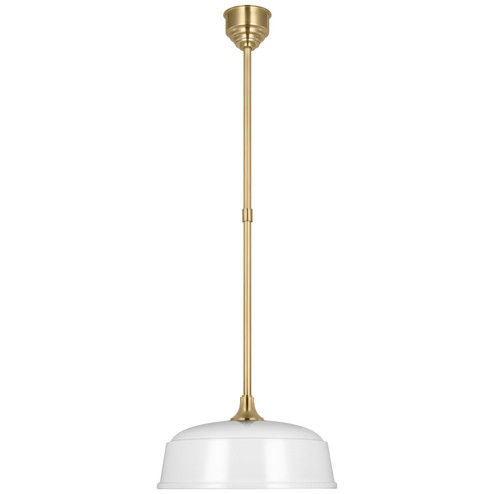 Academy Barn Light LED Pendant in Hand-Rubbed Antique Brass (268|TOB 5812HAB-WHT)