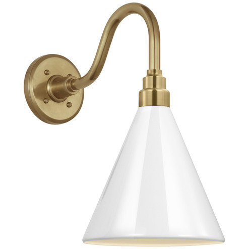 Academy Barn Light LED Barn Light in Hand-Rubbed Antique Brass (268|TOB 2816HAB/S10-WHT)