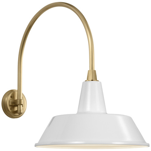 Academy Barn Light LED Barn Light in Hand-Rubbed Antique Brass (268|TOB 2815HAB/S2-WHT)