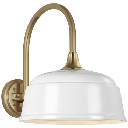 Academy Barn Light LED Barn Light in Hand-Rubbed Antique Brass (268|TOB 2814HAB/S6-WHT)