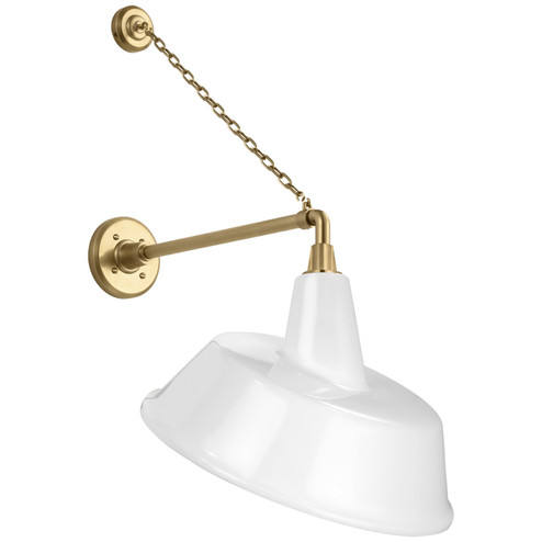 Academy Barn Light LED Barn Light in Hand-Rubbed Antique Brass (268|TOB 2813HAB/S4-WHT)