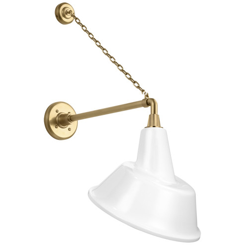 Academy Barn Light LED Barn Light in Hand-Rubbed Antique Brass (268|TOB 2813HAB/S3-WHT)