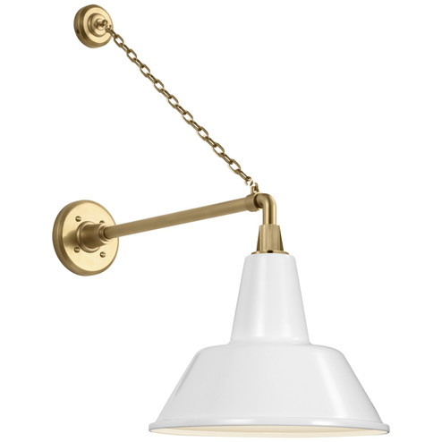 Academy Barn Light LED Barn Light in Hand-Rubbed Antique Brass (268|TOB 2813HAB/S1-WHT)