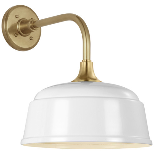 Academy Barn Light LED Barn Light in Hand-Rubbed Antique Brass (268|TOB 2808HAB/S6-WHT)