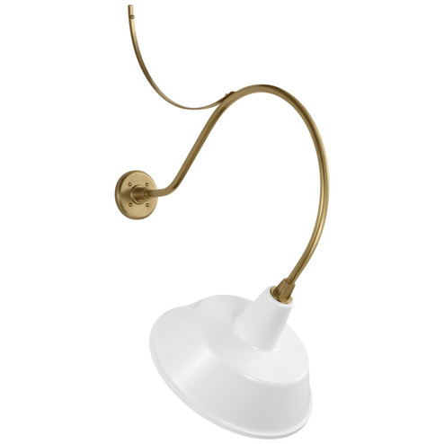 Academy Barn Light LED Barn Light in Hand-Rubbed Antique Brass (268|TOB 2806HAB/S2-WHT)