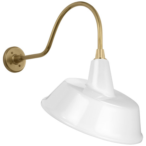 Academy Barn Light LED Barn Light in Hand-Rubbed Antique Brass (268|TOB 2802HAB/S4-WHT)