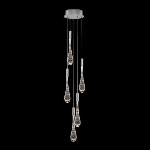Rain LED Pendant in Ombre Silver/Silver Glass (48|100174-7)
