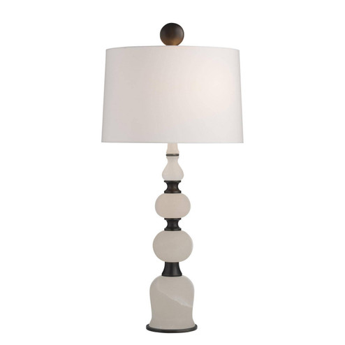 Minaret Two Light Table Lamp in White/English Bronze (314|GDPTC02-829)