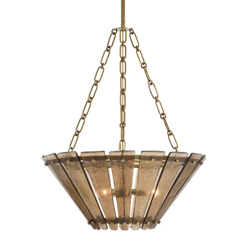 Decora Three Light Chandelier in Smoke/Antique Brass (314|DSI16)