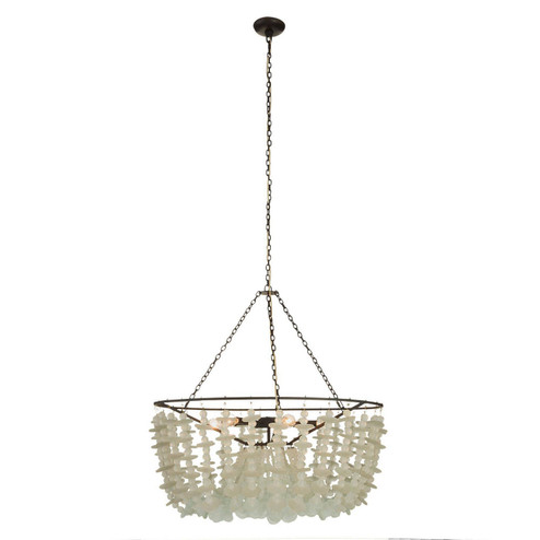 Cyprus Six Light Chandelier in Organic Frosted/Bronze (314|DMI33)