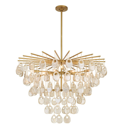 Jacqueline 12 Light Chandelier in Amber/Antique Brass (314|DLC47)