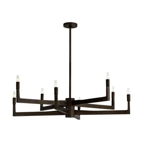 Griff Eight Light Chandelier in English Bronze/English Bronze (314|DLC46)