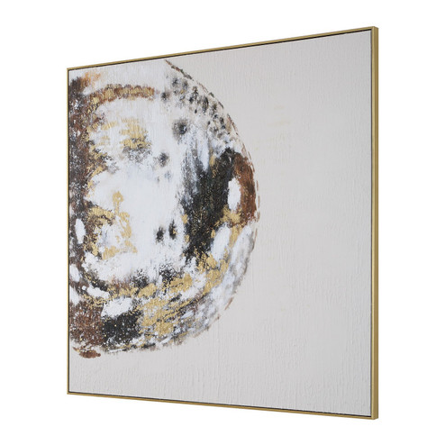Moon Landing Abstract Art in Gold Leaf (52|32464)