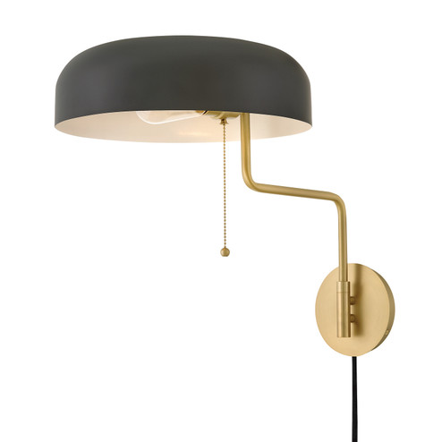 Ledger LED Wall Sconce in Lacquered Brass (531|84480LCB-BK)