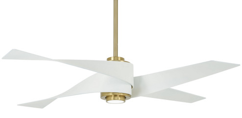 Artemis IV 64''Ceiling Fan in Soft Brass With Flat White Blades (15|F903L-SBR/WHF)