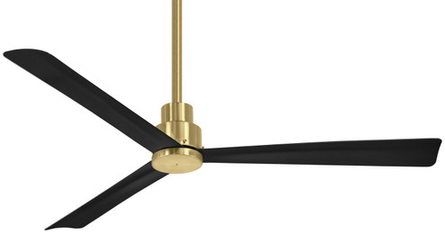 Simple 52'' Ceiling Fan in Soft Brass With Coal Blades (15|F787-SBR/CL)