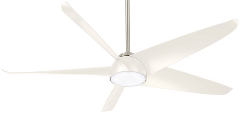 Ellipse 60''Ceiling Fan in Brushed Nickel With White Blades (15|F771L-BN/WH)