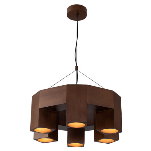 Bosco LED Chandelier in Walnut (347|CH12626-WT)