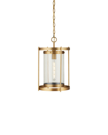Pippin One Light Pendant in Antique Brass / Clear (142|9000-1493)