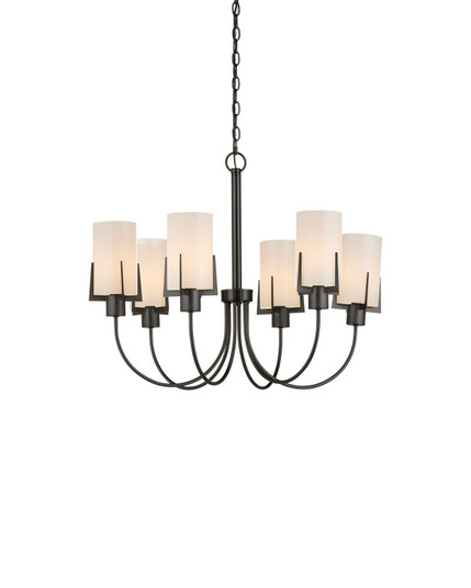 Macklin Six Light Chandelier in Oil Rubbed Bronze / White (142|9000-1492)