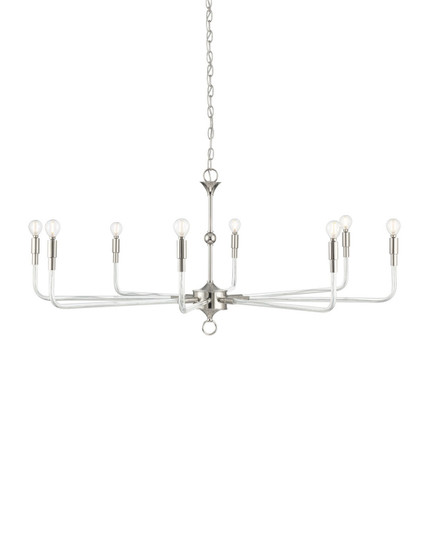 Nantucket Eight Light Chandelier in Polished Nickel / Clear (142|9000-1474)