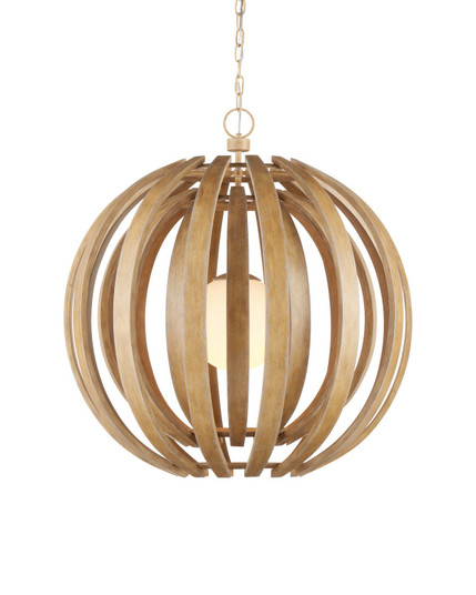 Dryad One Light Chandelier in Natural Ash / Frosted White (142|9000-1447)