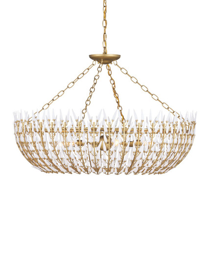Magnum Opus Six Light Chandelier in White / Brass (142|9000-1439)